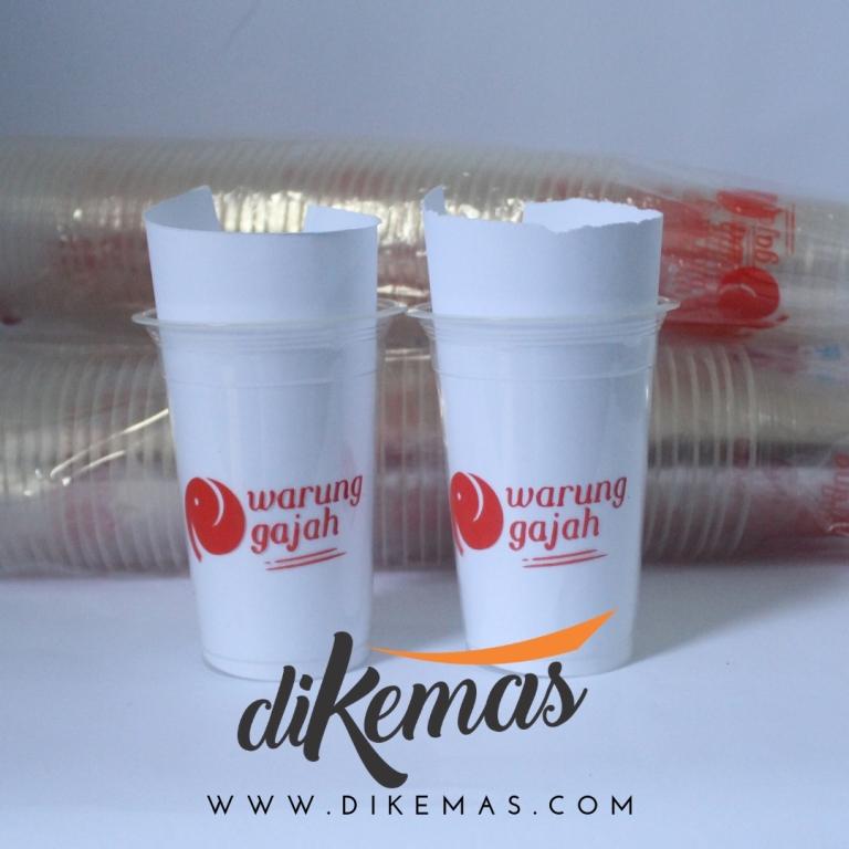 Gelas Plastik Sablon Balikpapan  diKemas